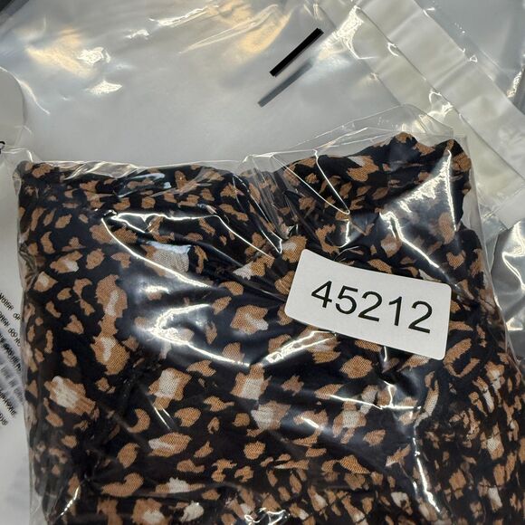 Pink Lily Skort Women L Large Black Animal Print Mini Short Pull On Rayon Casual - Picture 8 of 8